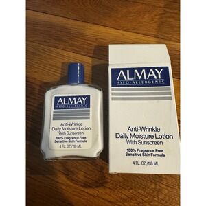 Vintage Almay Anti-wrinkle Daily Moisture Lotion‎ W/ Sunscreen 4 Oz NIB